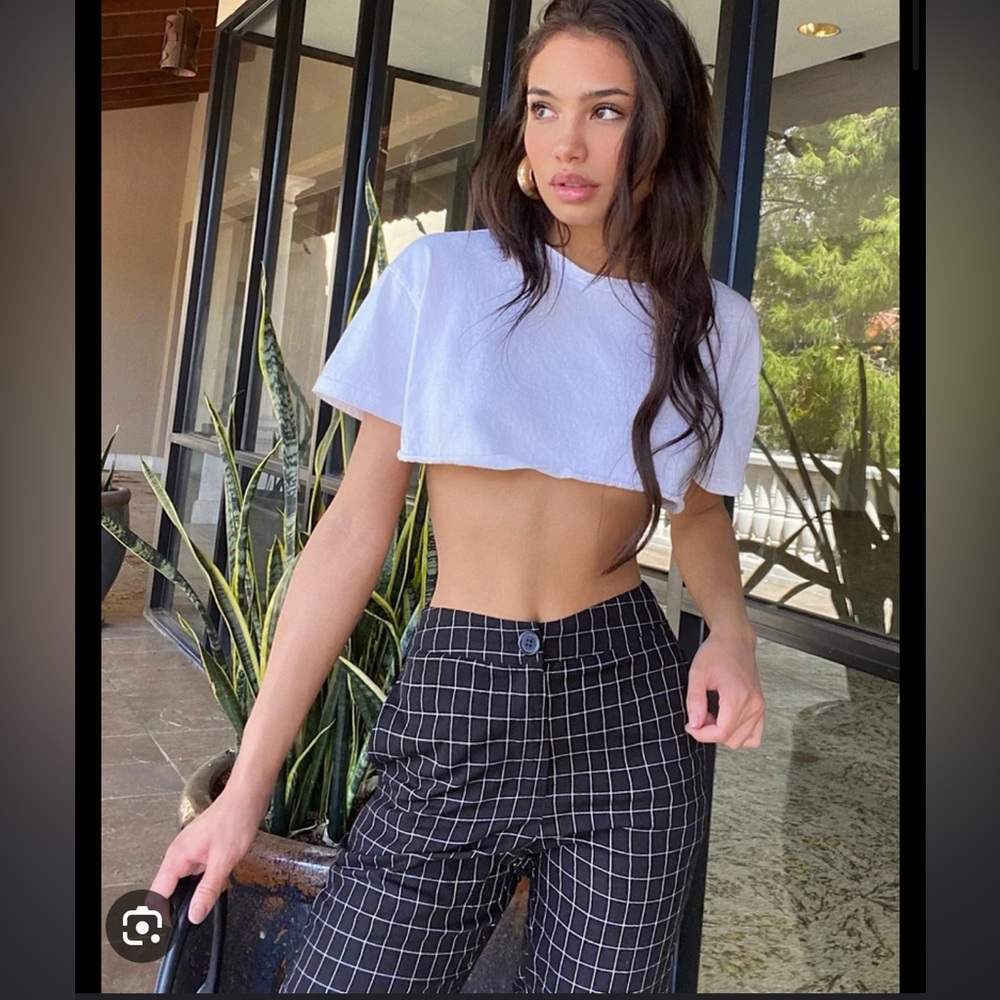 Princess Polly Spiro Pant Black & White Checkered Pants